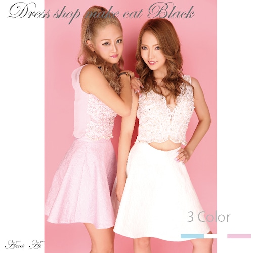 make cat original catalog 【Pink】 セットアップミニドレス ¥21,384- (税込) ROBE de FLEURS 1141キャバドレス ドレス パーティー