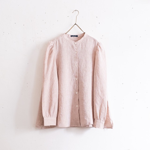 puff sleeve shirt ／light weight linen〈copper beige〉