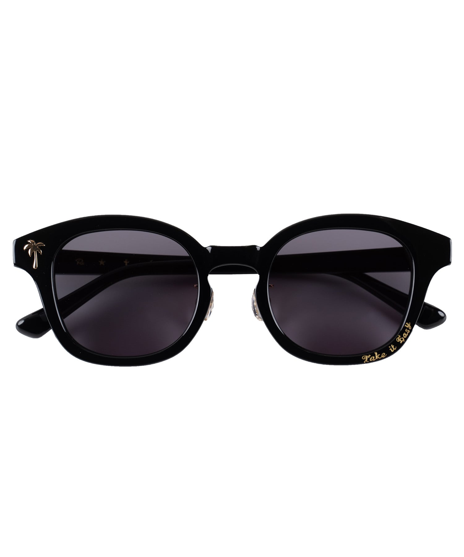 N.S.H TAKE IT EASY BLACK FRAME SUNGLASSES FOR #Re:room［REA183］