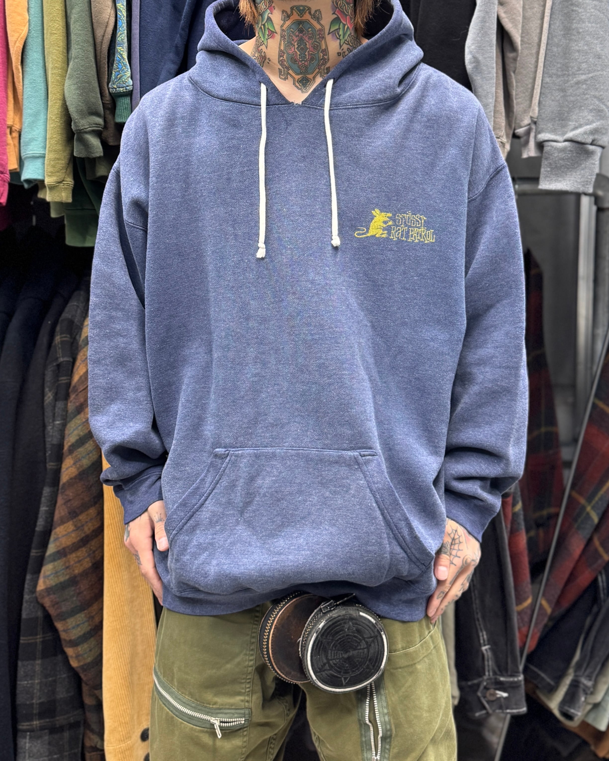 Special!!】80's~90's old stussy RAT PATROL hoodie “黒タグ” “ラット