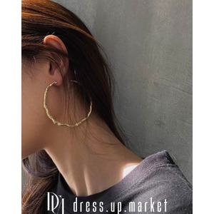irregular フープピアス/2color_AC02