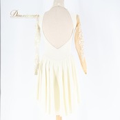 ジャズダンス 衣装 チャコット Chacott 日本製 ワンピース ドレス ホワイト系 パープル系 白 紫 アイボリー ベロア ダンス パーティ フィギュア 舞台 ジャズダンス 衣装 ワンピース ドレス おしゃれ Sサイズ ステージ衣装 大人用 コスチューム