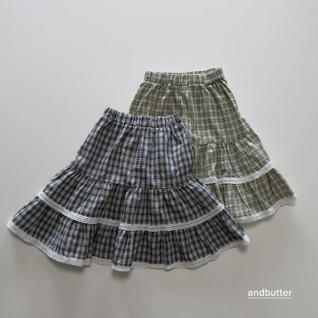 【取寄/韓国直送】and butter カンカンチェックスカート｜秋服｜韓国子供服｜26/AT