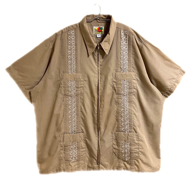 OLD Guayaba Shirt "CUBAVERA" zip shirt BIG SIZE
