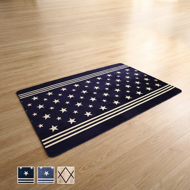 マイクロファイバー デザイン ラグマット XLサイズ 200cm 300cm 洗えるラグマット