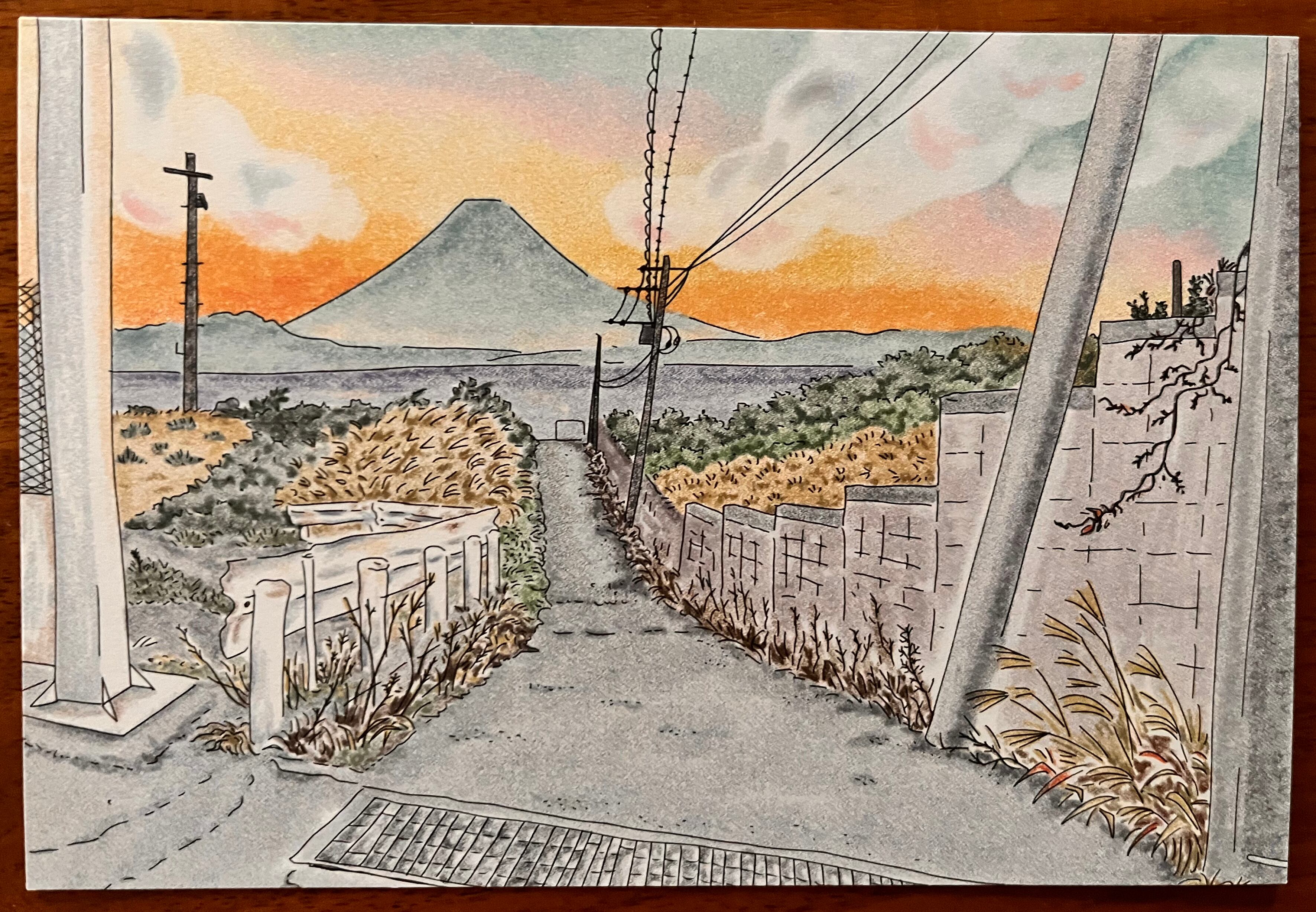 風景画1 風景画ハガキ〜一色海岸〜(1枚入り) | togetogetoge