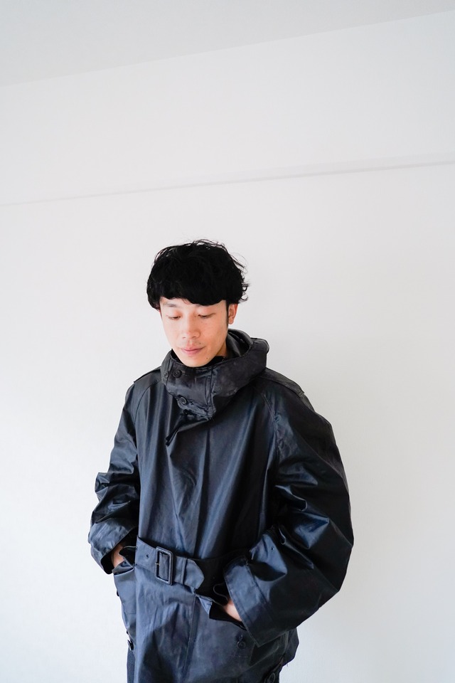 【1950s, Deadstock】"Royal Navy" Heavy Weather Rubber Smock / 300m