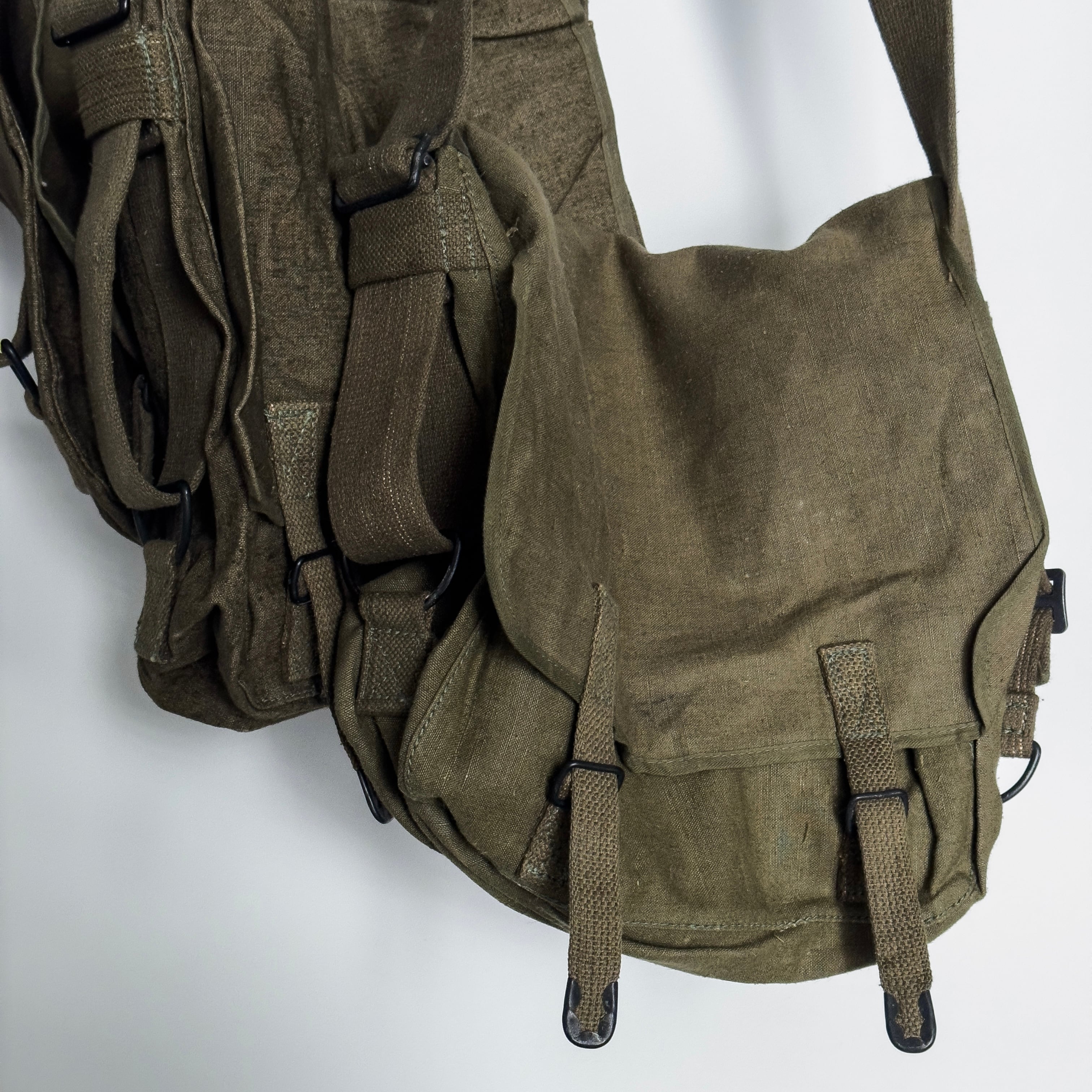 DEADSTOCK] 50's French Army TTA Shoulder Bag Cotton/Linen | regnbage