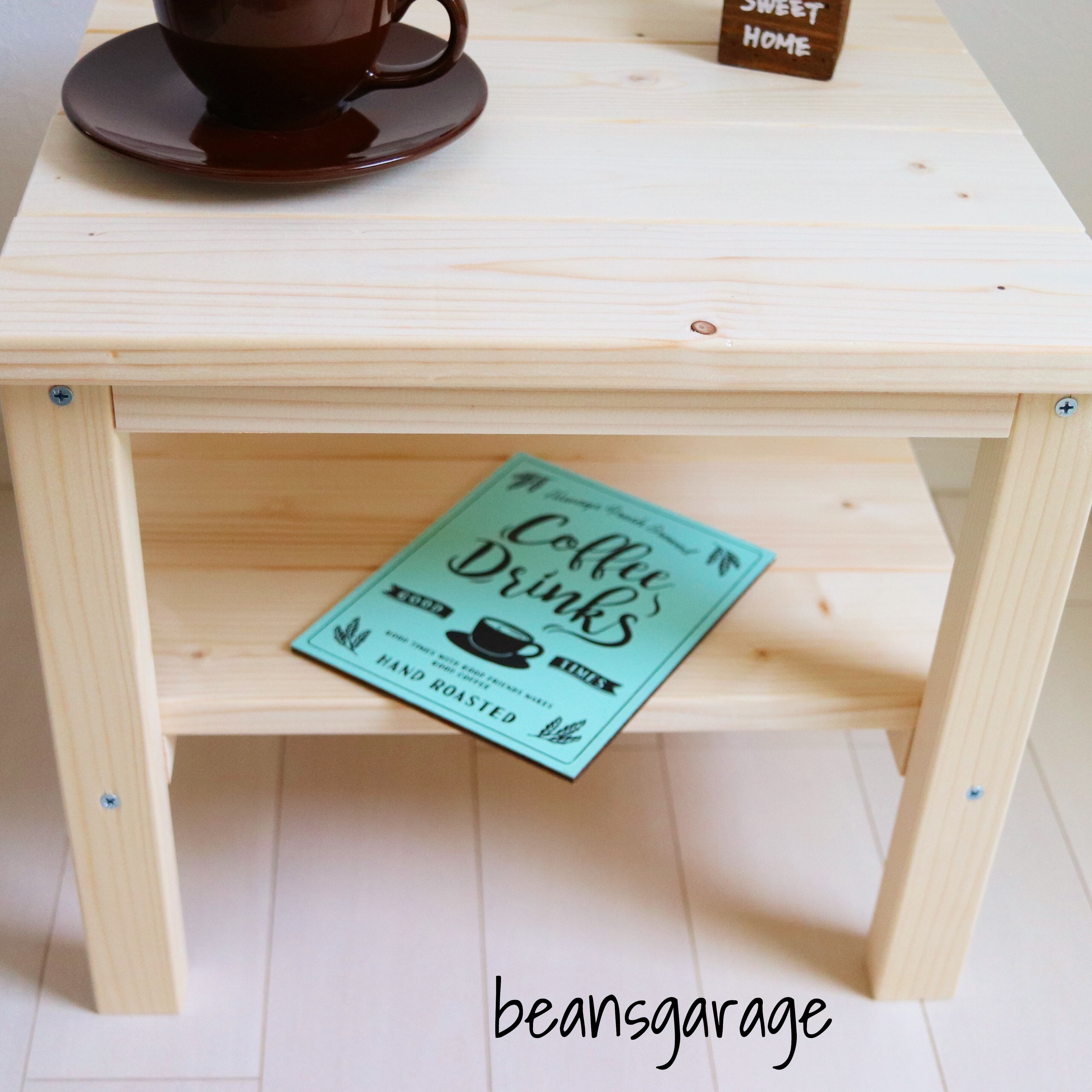 ローテーブル 40×36 無垢材 サイドテーブル コーヒーテーブル