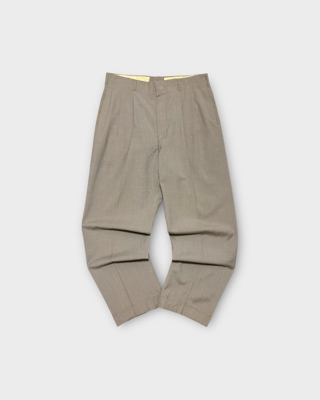 【VINTAGE】1950’s Wool Nep Two-Tuck Slacks