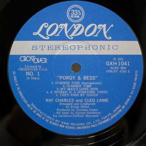 Ray Charles & Cleo Laine / Porgy & Bess [GXH-1041/2] - 画像4