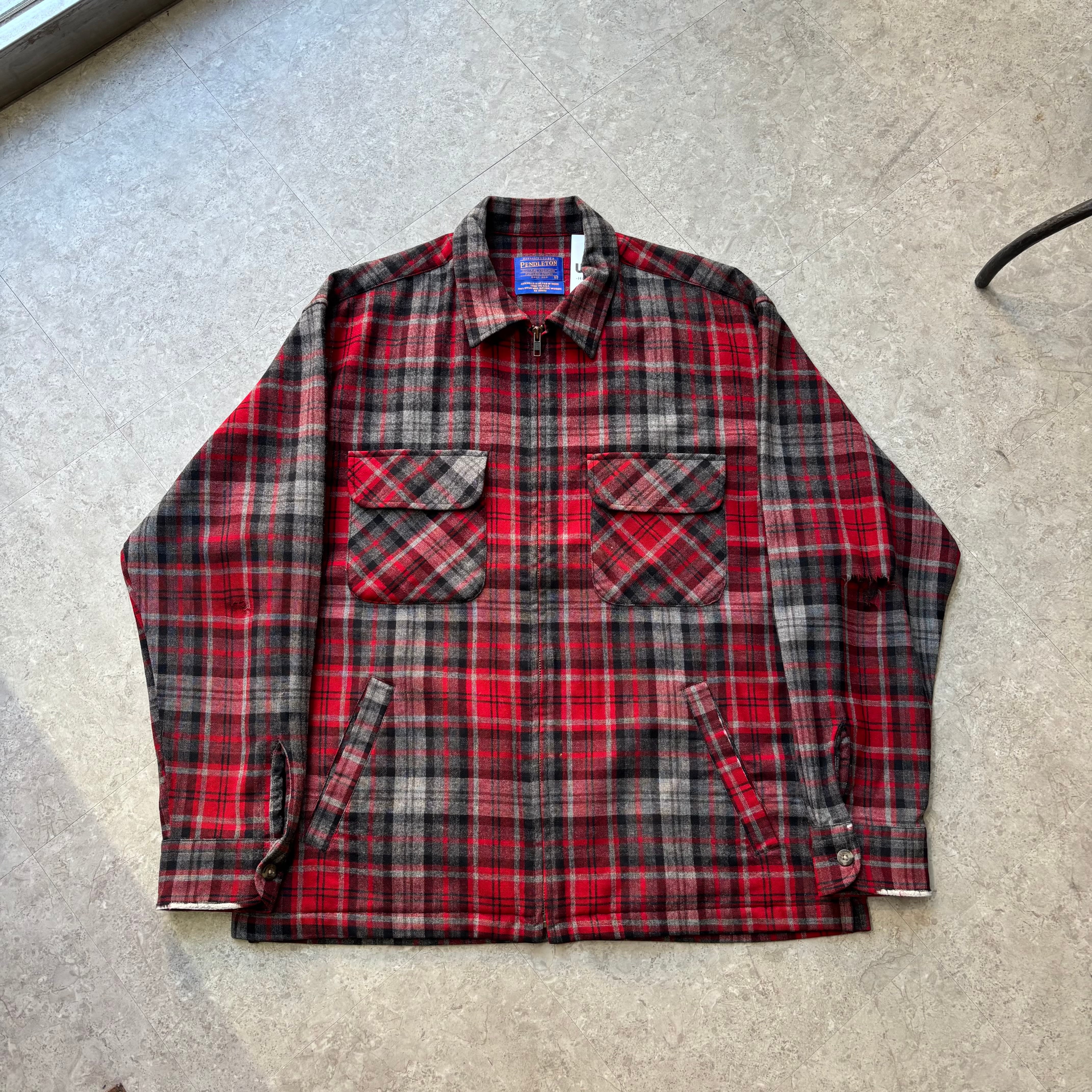 90s PENDLETON wool zip-up jacket【仙台店】