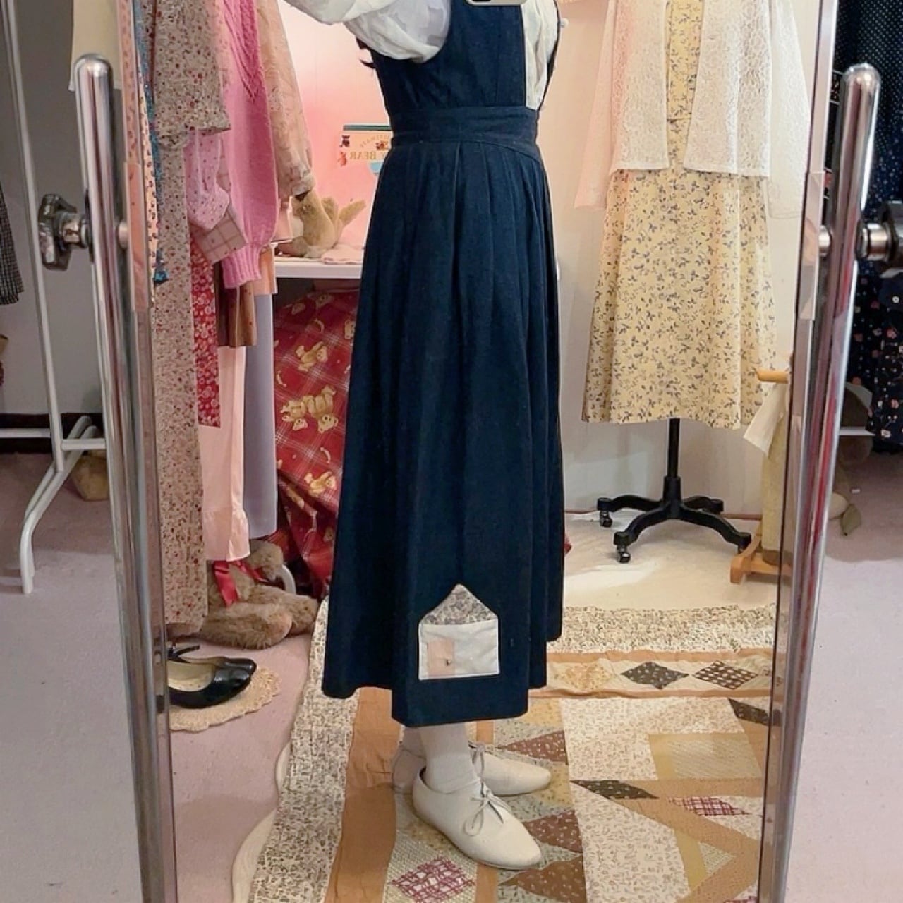 remake ✂︎ fairy's outing denim jumper skirt
