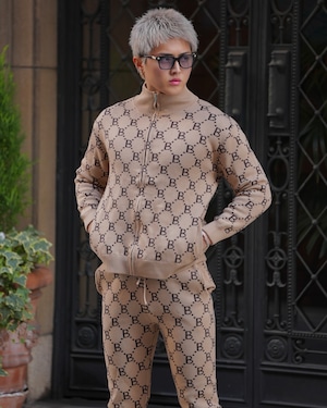 BELINDA MONOGRAM ZIP JACKET【BB25024】