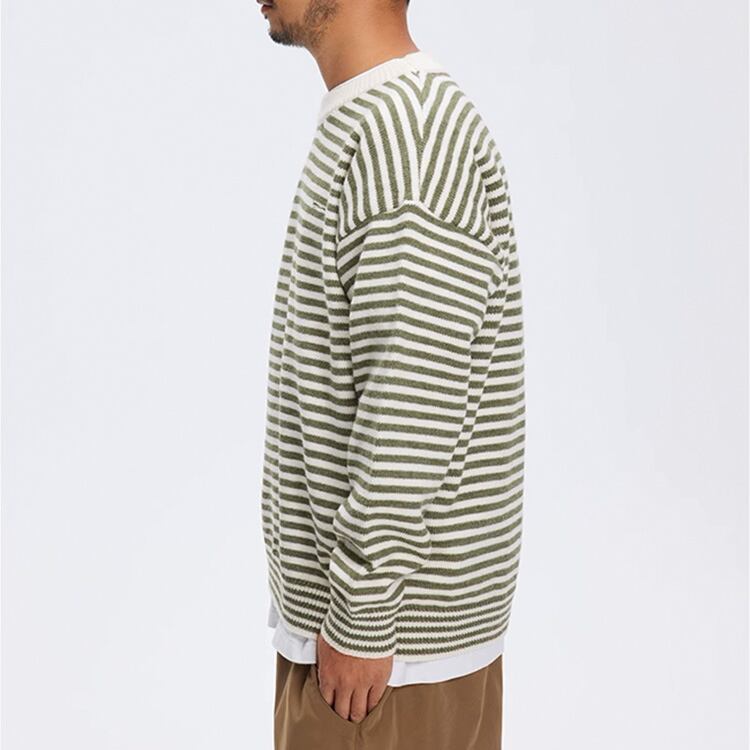 ★RETRO STRIPED LONG SLEEVE SWEATER　　　A0833