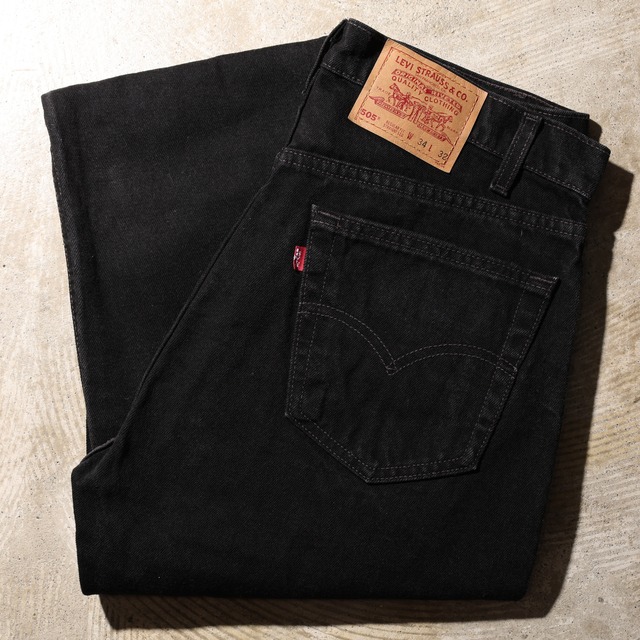 極美品 34×32 505-0260 USA 98年 サルファーブラックデニムパンツ Levi’s リーバイス 黒