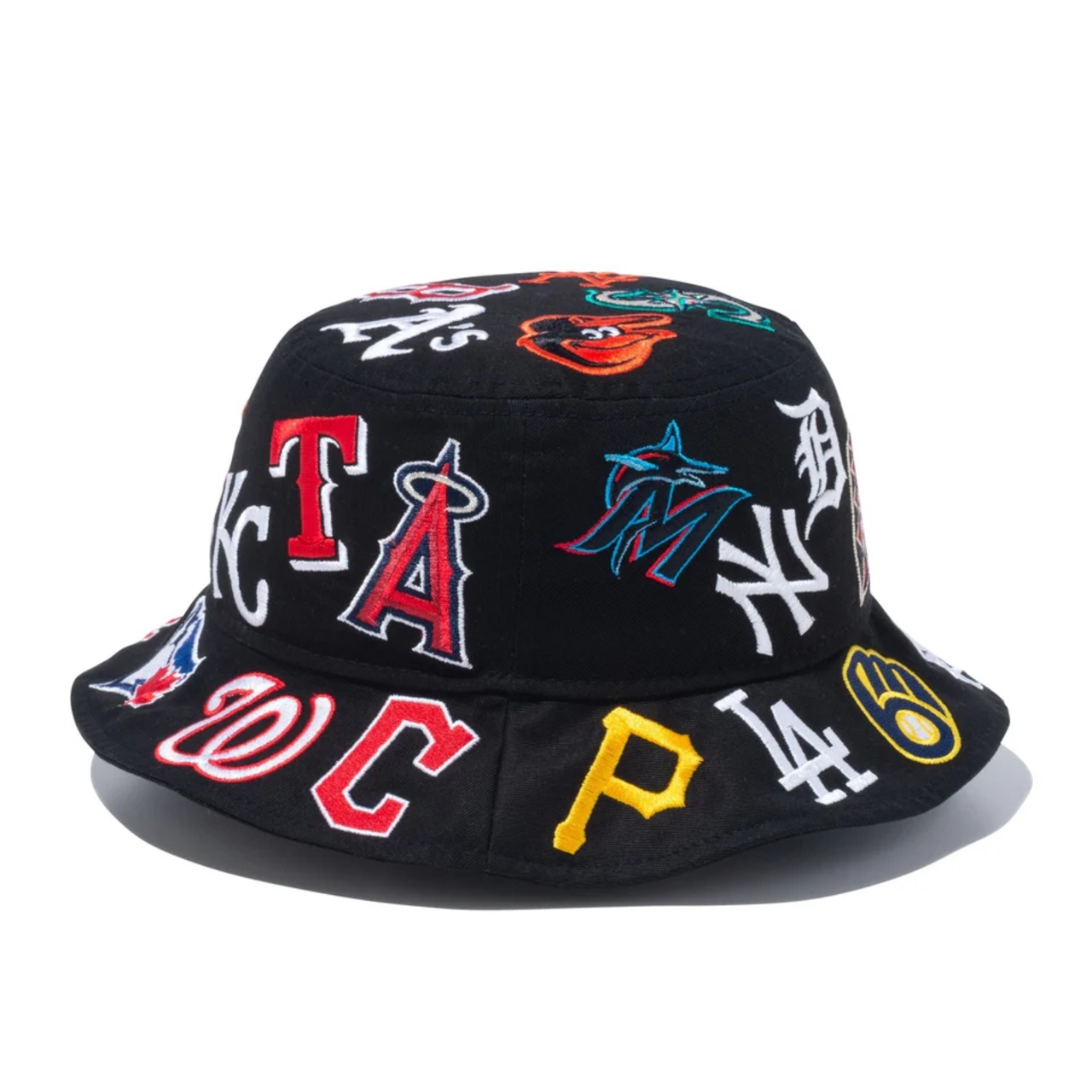 NEW ERA バケット01 Team Logo Allover MLB ブラック　国内正規品