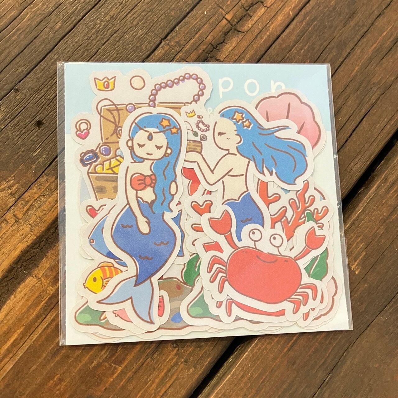 monopon 手帳デコ 人魚と海の仲間たち フレークシール