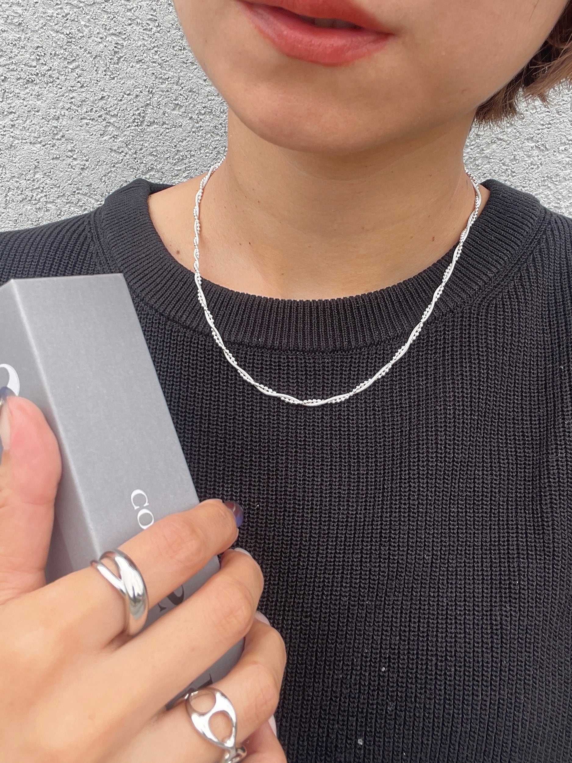 ネジリシルバーチェーンネックレス | joie