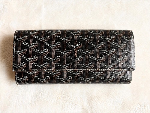 GOYARD Herringbone Varenne PVC Leather wallet MADE IN FRANCE