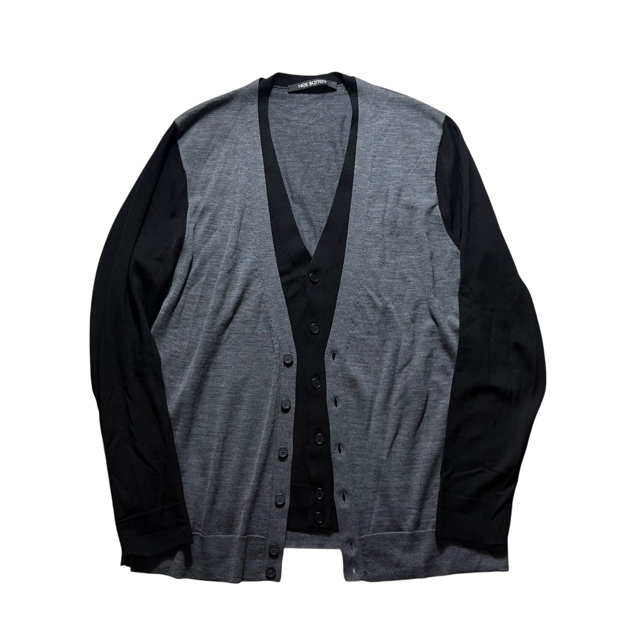 NEIL BARRETT bicolor wool cardigan