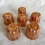 カヌレ型　銅製　銅お菓子型　コッパーモールド　 12kwdt26