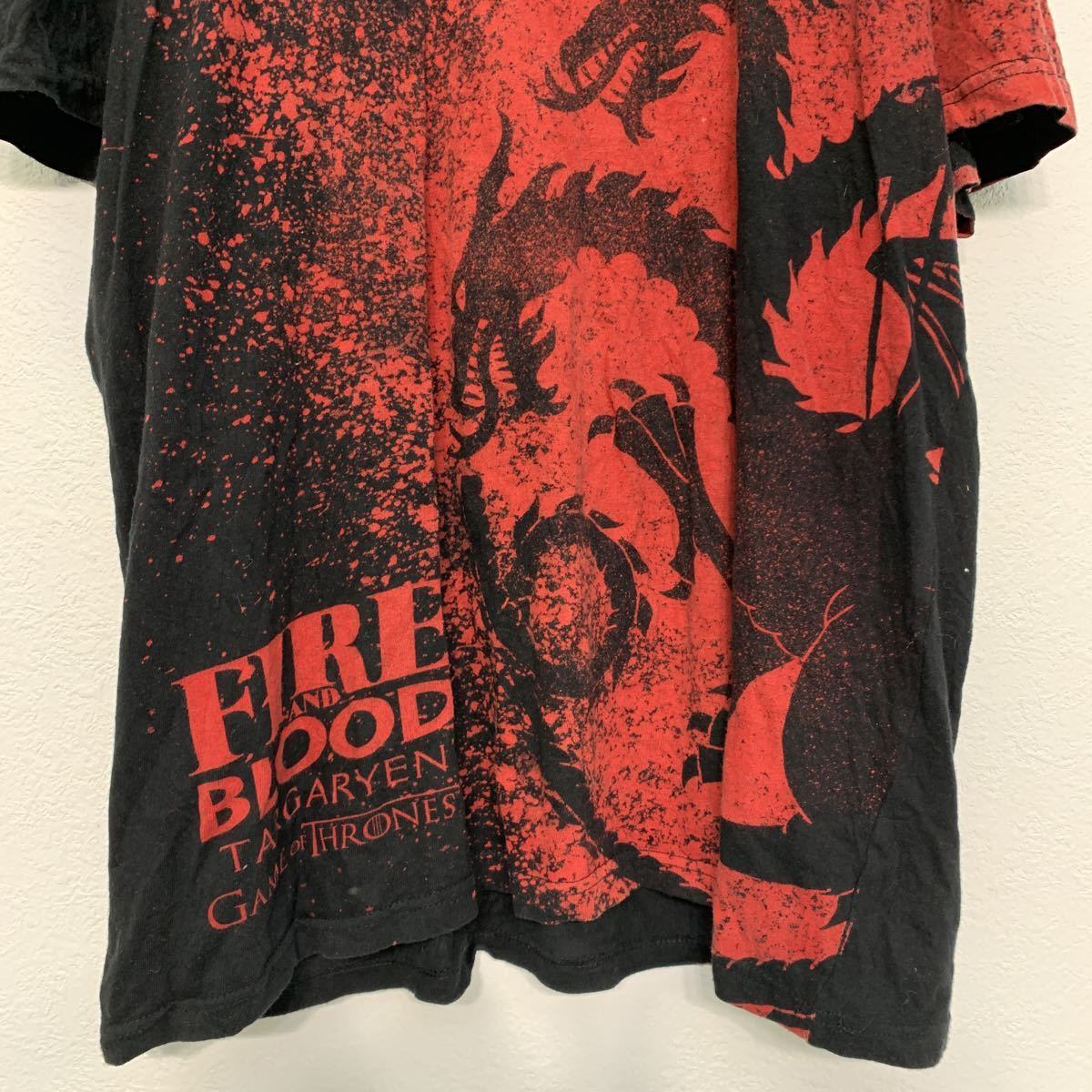 game of thrones 半袖 プリント Tシャツ XL ブラック ビッグサイズ
