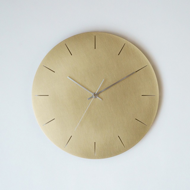 minimal wall clock 300 _ line / brass　壁掛け時計 300 線 / 真鍮