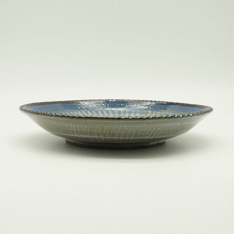 スリップウェア 7寸皿【唐仙窯】 | 沖縄の工芸品 うぃーりきさん