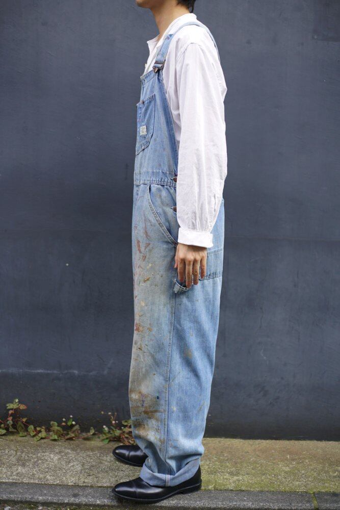BIG MAC] Vintage Paint Denim Overalls 