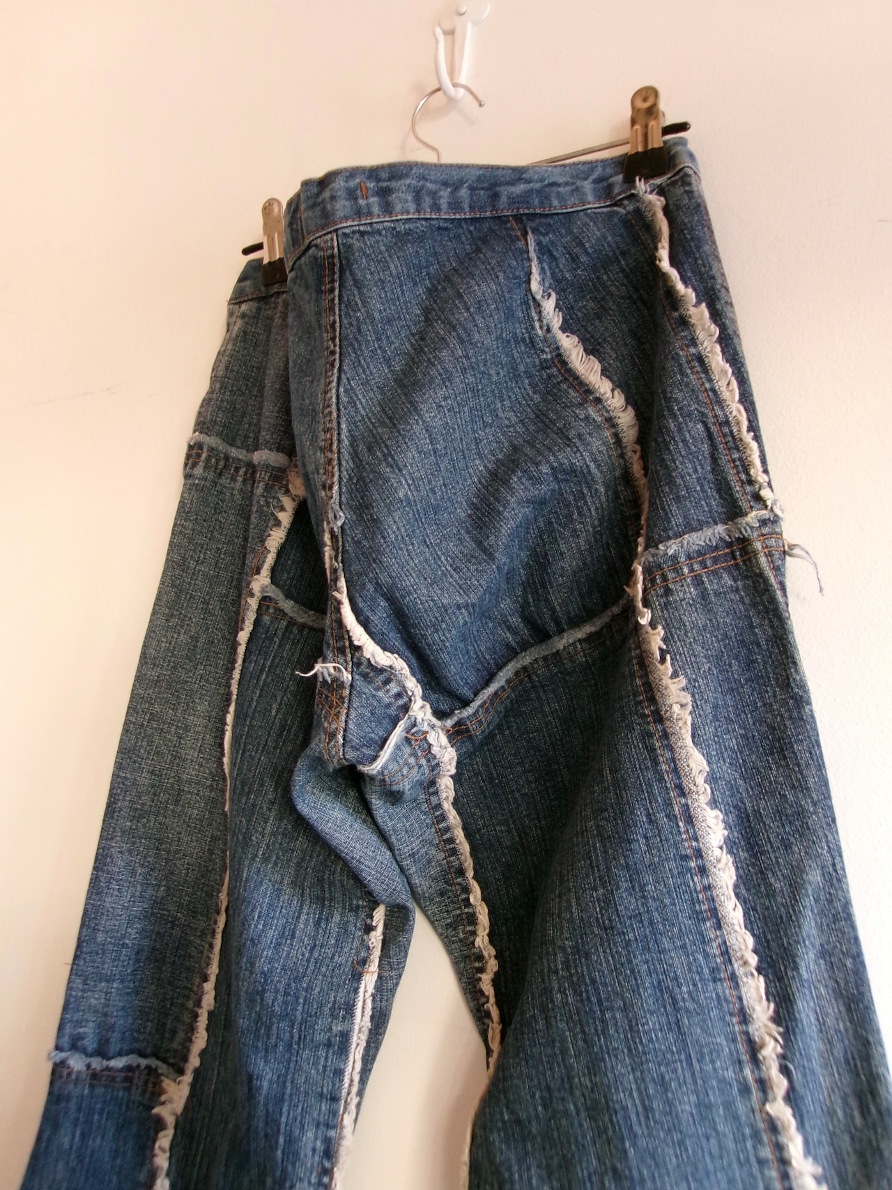 Patchwork flare denim Made in ITALY