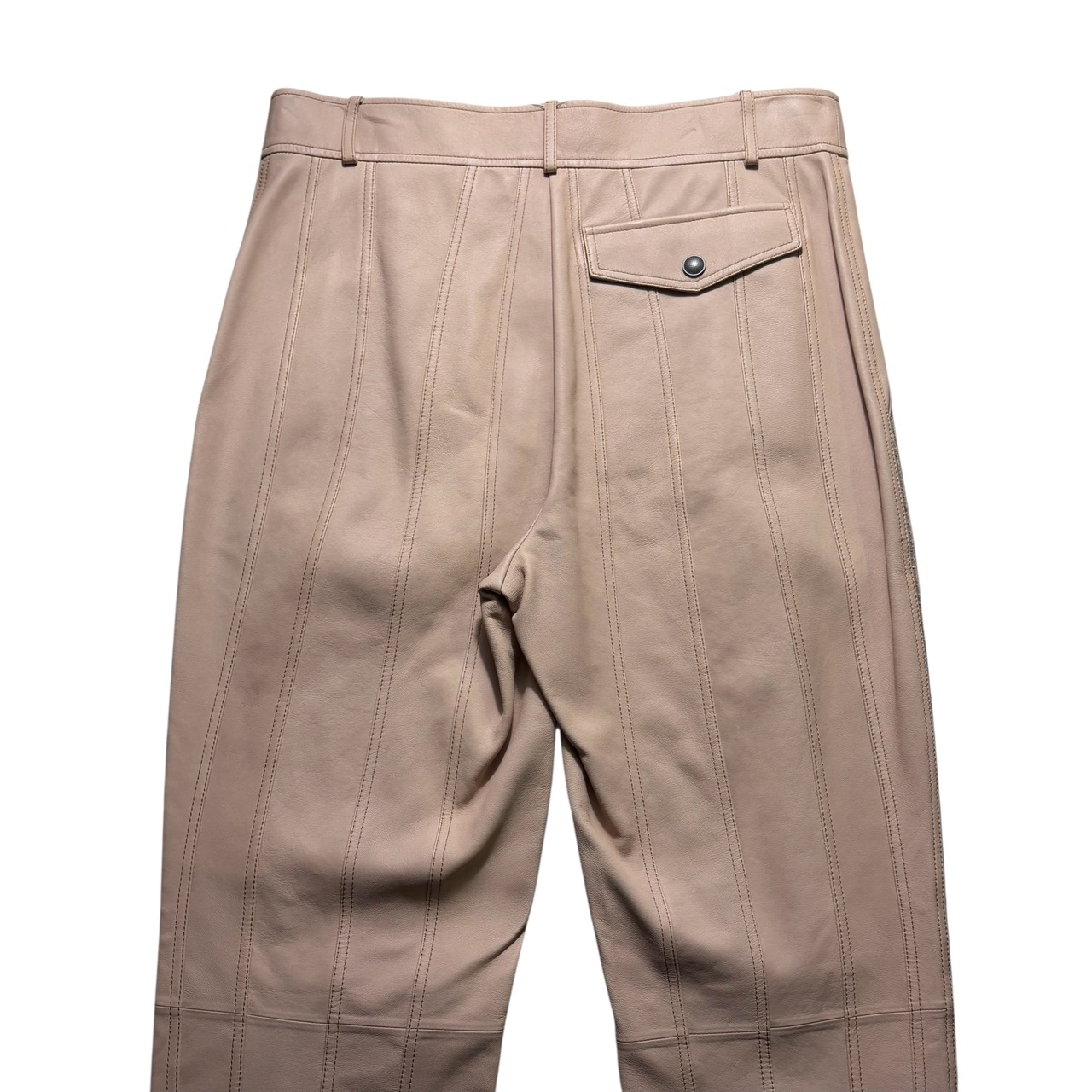 BOTTEGA VENETA python side line leather pants