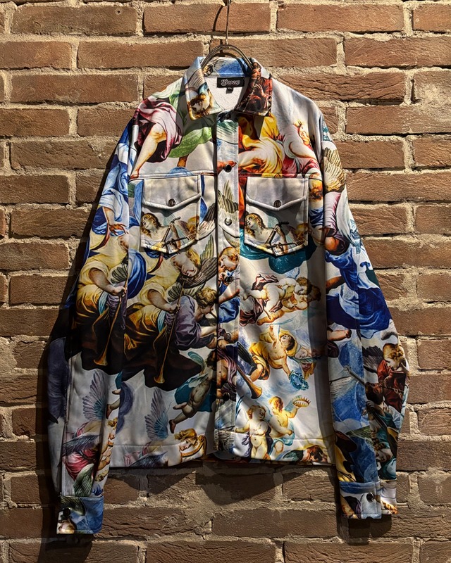 【Caka act3】Many Angel Design Loose Shirt Jacket