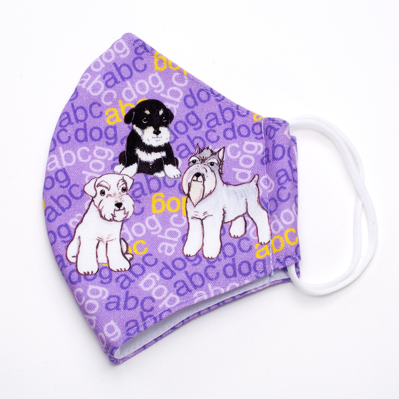 みんなが元気になるマスク 大人用 シュナウザー バイオレット マスク 三層構造 抗ウイルス 抗菌 防臭 日本製 立体 EM-125V