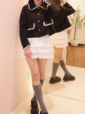 collar lace jacket
