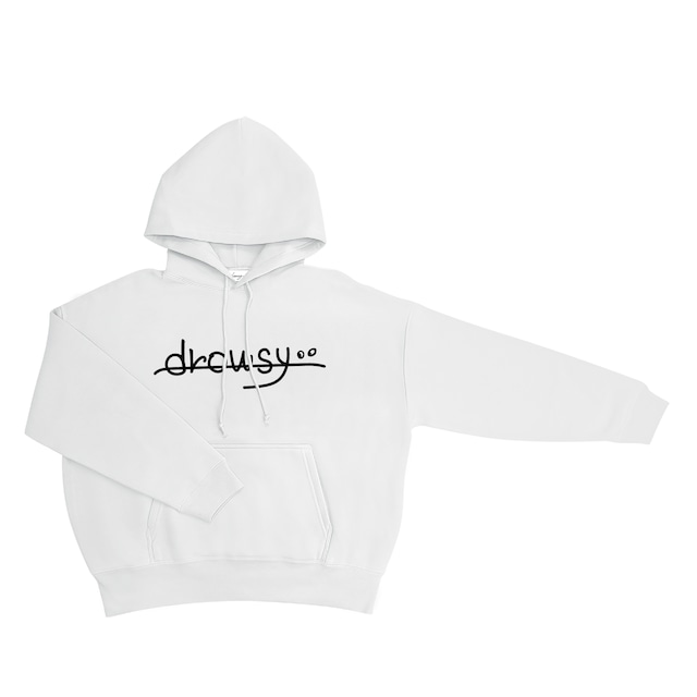 drowsy.. FRONT SIMPLE LOGO HOODIE / 22AW / WH