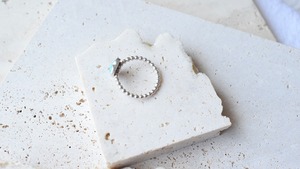 Sleeping beauty turquoise heart ring《silver925》つぶつぶring【受注製作】