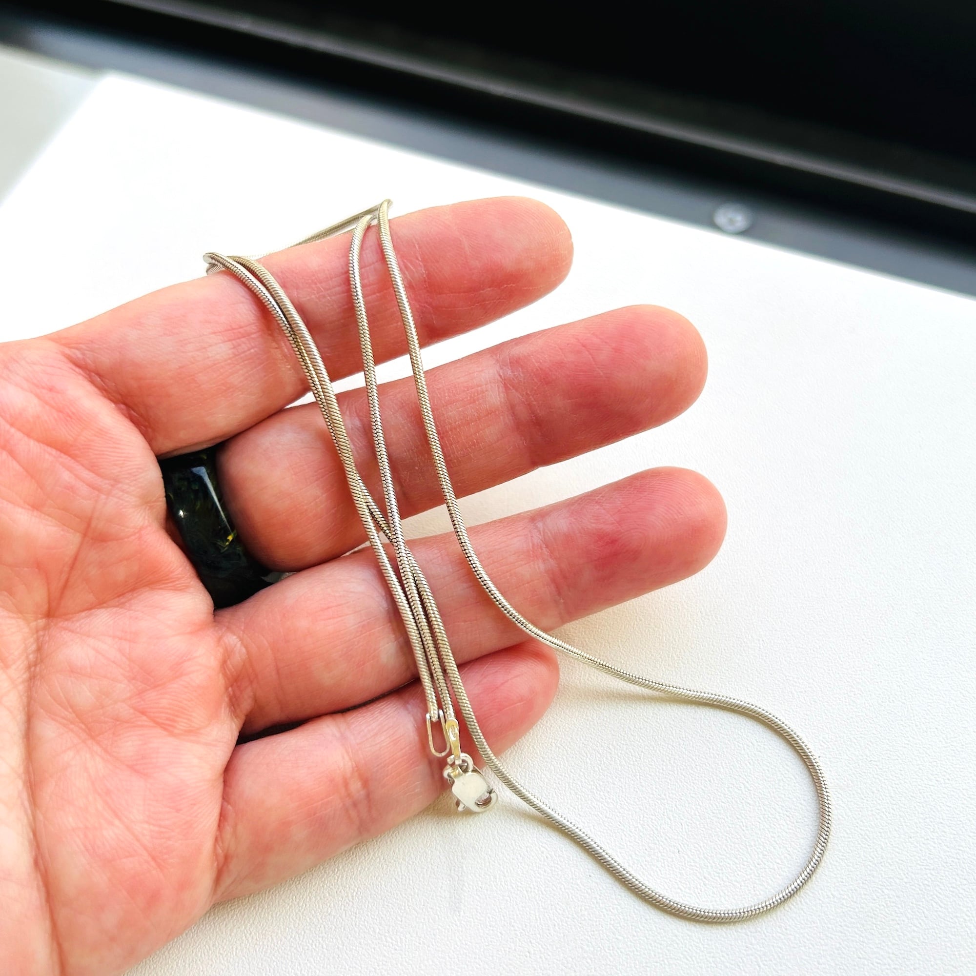 Italyシルバー925 スネークチェーン（50.8cm） | Milo Antiques & Vintage