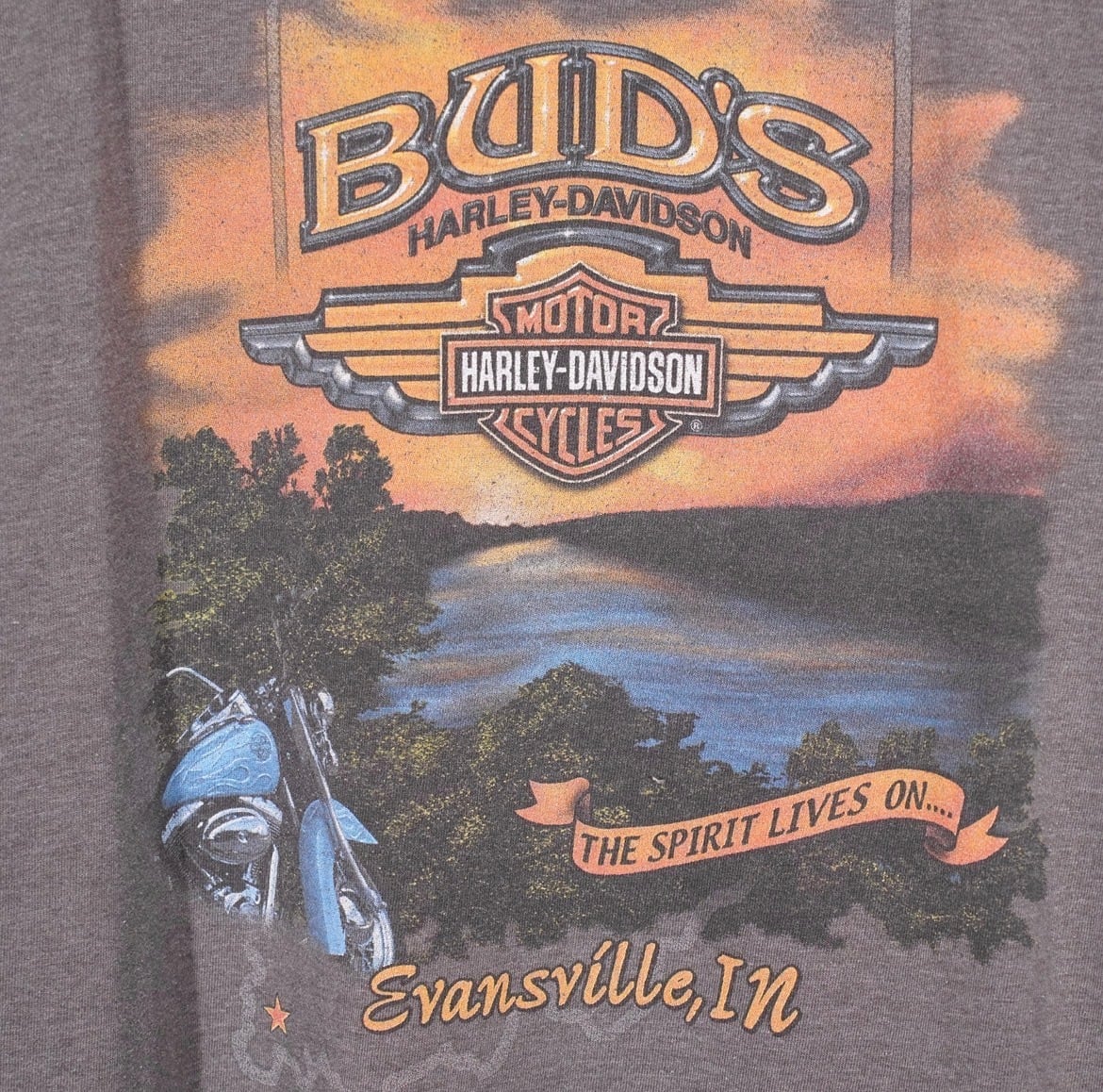 00's USA VINTAGE HARLEY DAVIDSON BUD'S DEALER LIMITED DOUBLE SIDED