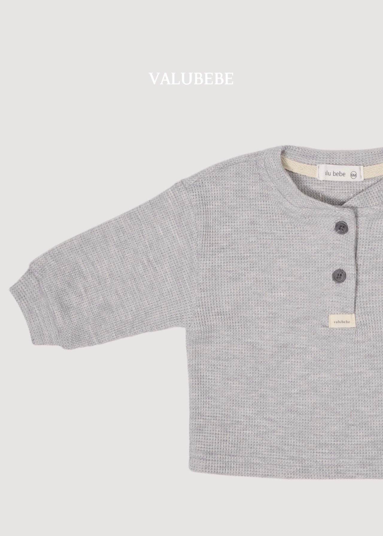 送料無料【予約】/ ミニワッフルボタンTシャツ / valubebe