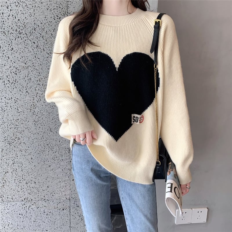 【tops】クルーネックニットセーター M19186