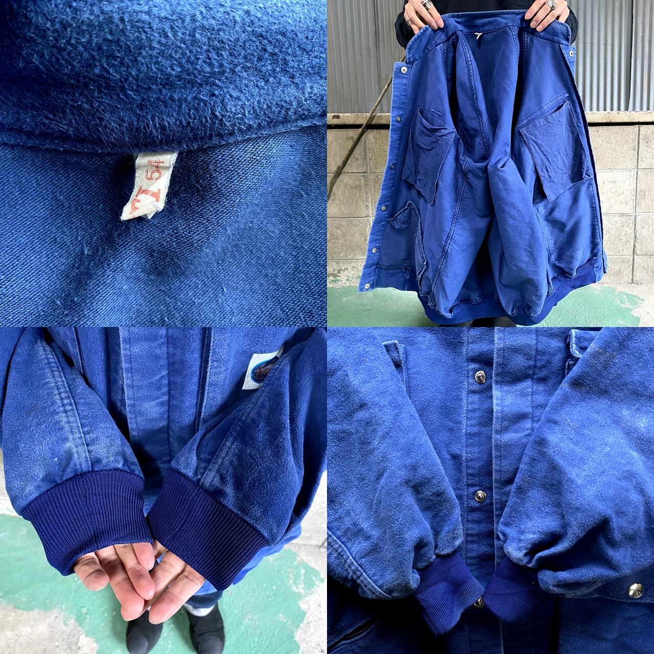 モールスキン Esso アシンメトリーデザイン スタンドカラー ユーロ