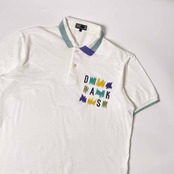 DAKS ダックス デザイン 半袖 ポロシャツ LL/ホワイト系 メンズ