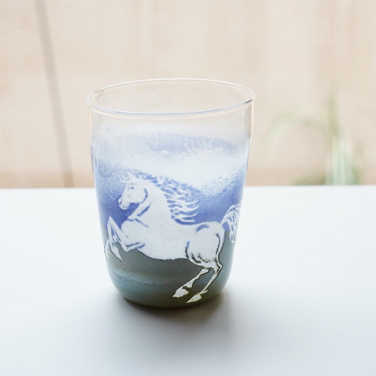 竹川久仁子】耐熱ガラス 白馬タンブラー T-15-C | ろにせら ギャラリー