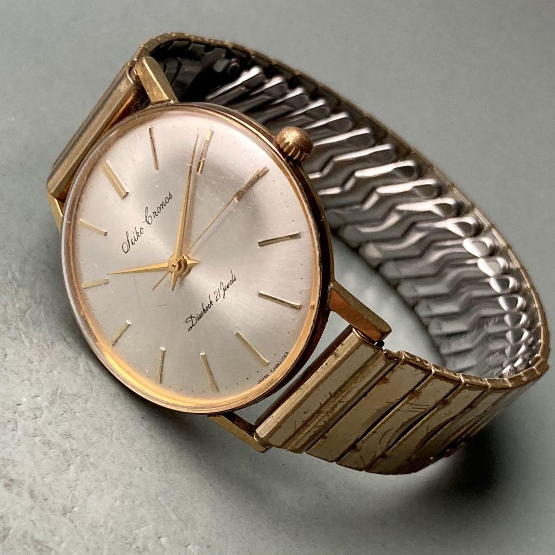 動作良好】セイコー クロノス アンティーク 腕時計 1961年 手巻き メンズ-