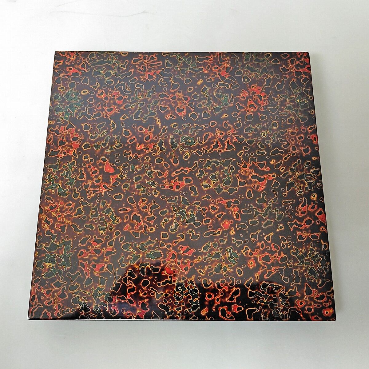 津軽塗（唐塗）バカ塗り・花台・置物台・飾り台・No.230226-21・梱包