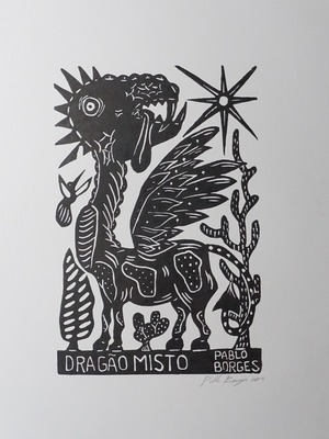 PABLO BORGE パブロ・ボルジェス 木版画 M　【DRAGAO MISTO】