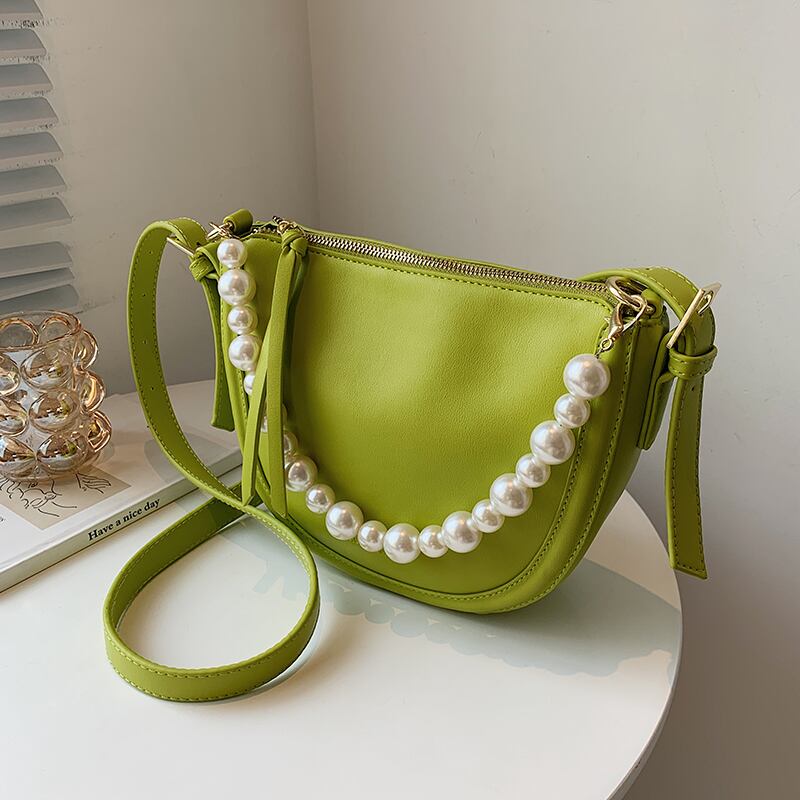 サマーパール 夏物 真珠 メッセンジャーバッグ 手作りハンドバック11616749664