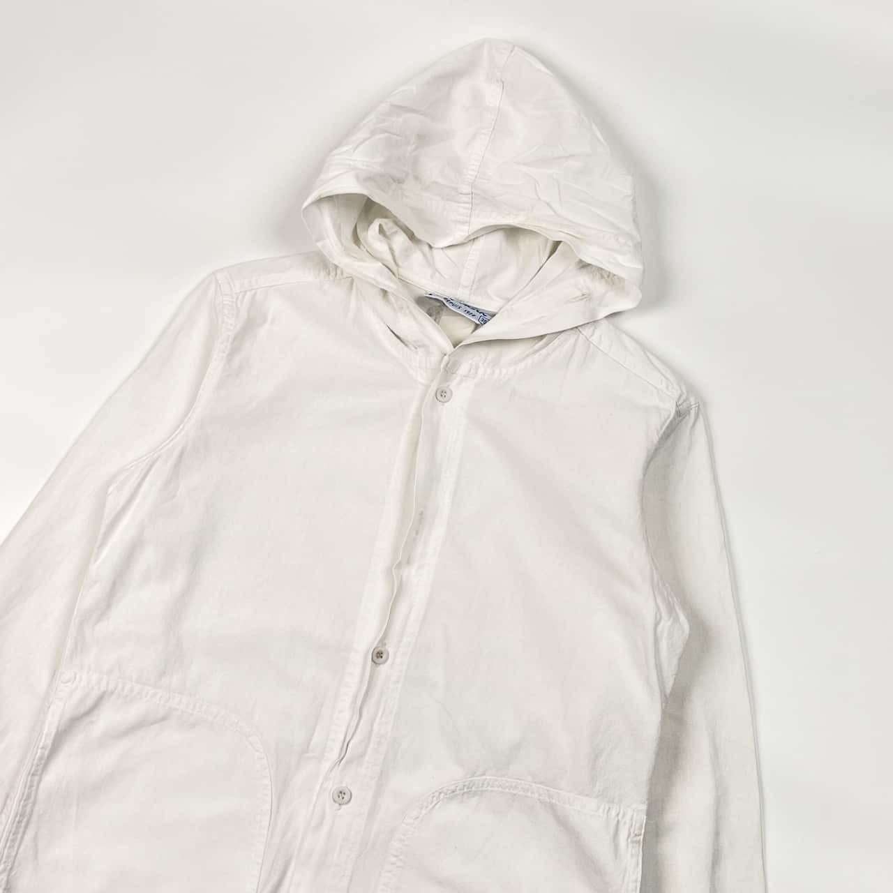 80s フランス製 Le Glazik ルグラジック フード付き ジャケット 36/ホワイト レディース ビンテージ