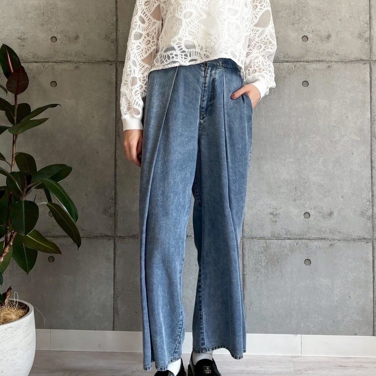 ロージー  Rosiee ワイドタックテンセルパンツ